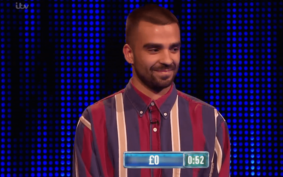 Masters graduate Jacob made an embarrassing question blunder on The Chase