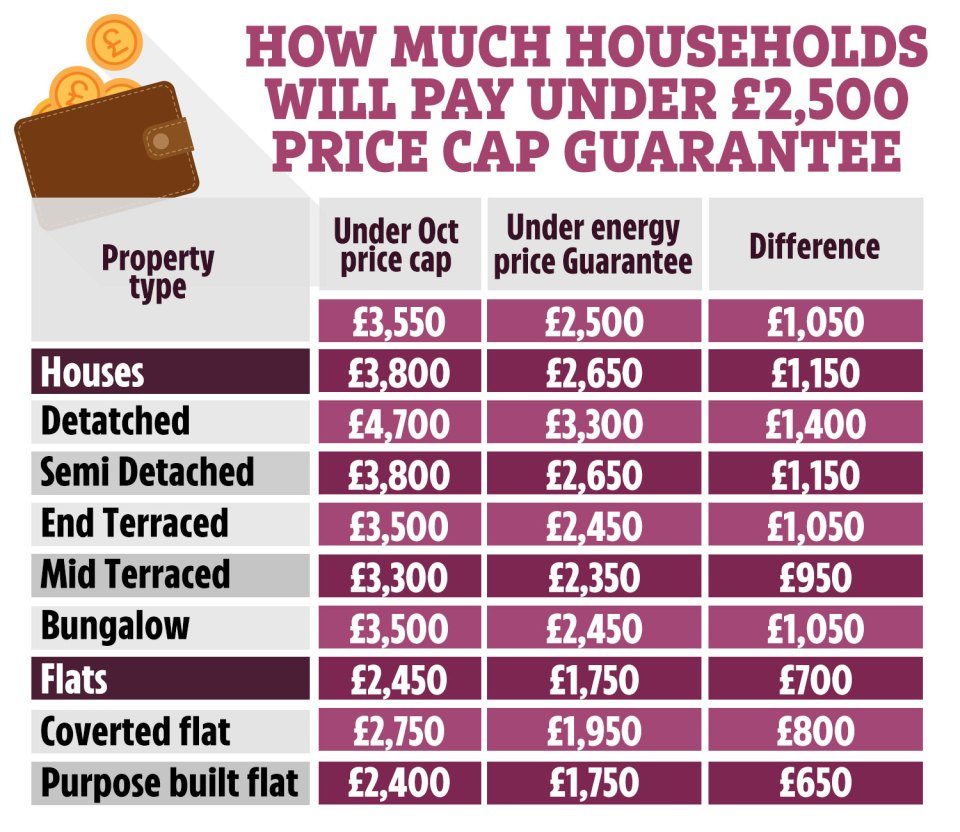 The average household will save around £1,000 on their bills each year