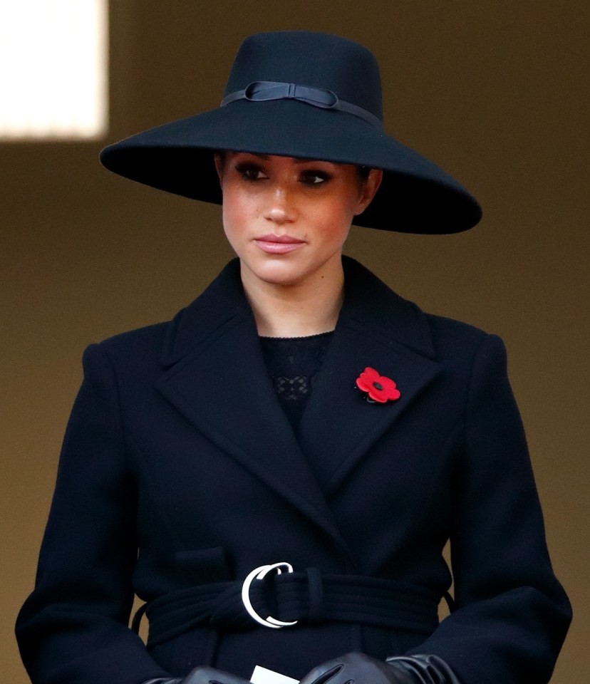 The Duchess of Sussex wore a hat to cover her hair at the 2019 Remembrance Sunday service