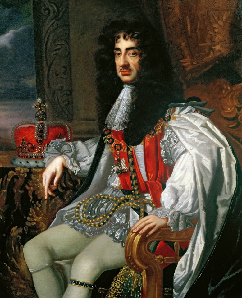 King Charles II: Charles I’s son was dubbed Merry Monarch because of his boozing and womanising but led the country through the Plague and Great Fire of London