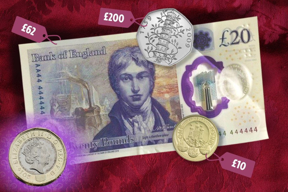 Rarest bank notes and coins featuring Queen Elizabeth II