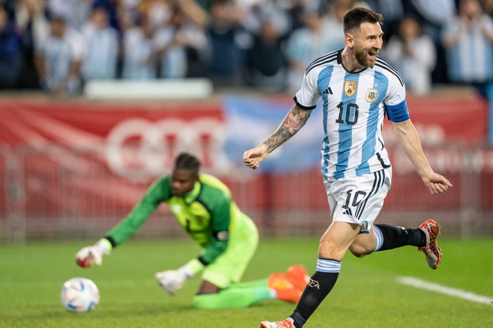 Argentina are in their traditional colours