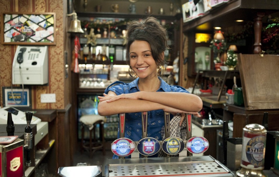 How we first me Michelle, in her role as Tina the barmaid in Coronation Street