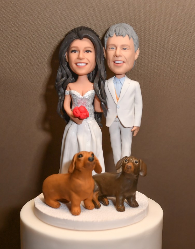 The couple's wedding cake