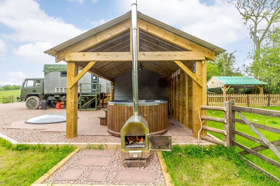 There is even a wood-fired hot tub on the sheltered private terrace