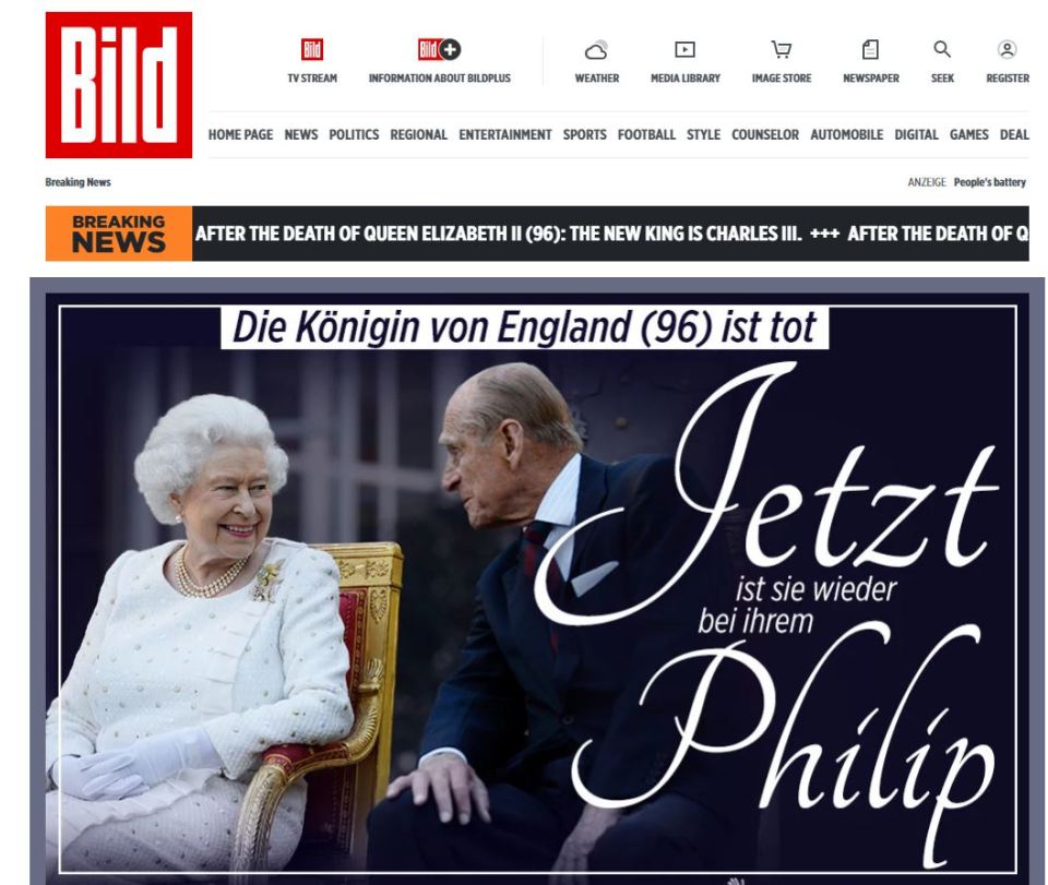 German outlet Bild noted how Her Majesty was 'back with her Philip'