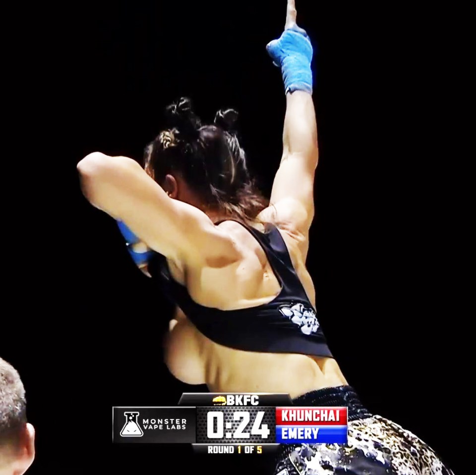 The Aussie went viral for baring her boobs in her post-fight celebration