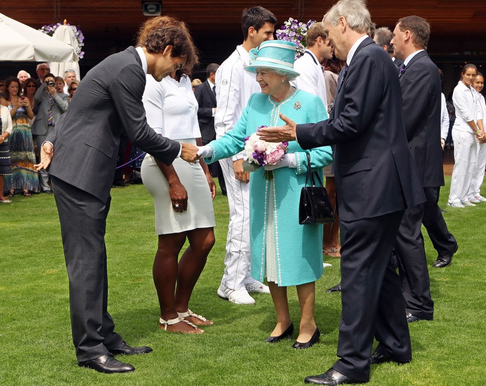 Her Majesty meeting Roger Federer 12 years ago