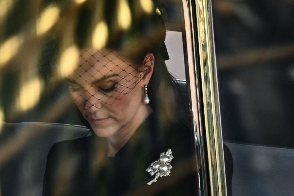 Kate is also travelling by car with the Queen Consort