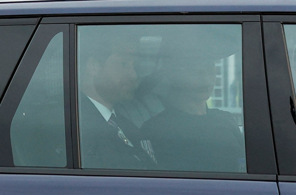 Prince Harry and Meghan Markle travelling to the Abbey