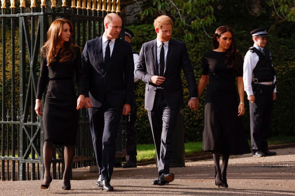 Efforts were made by both couples to put on a united front over Her Majesty's funeral and mourning period