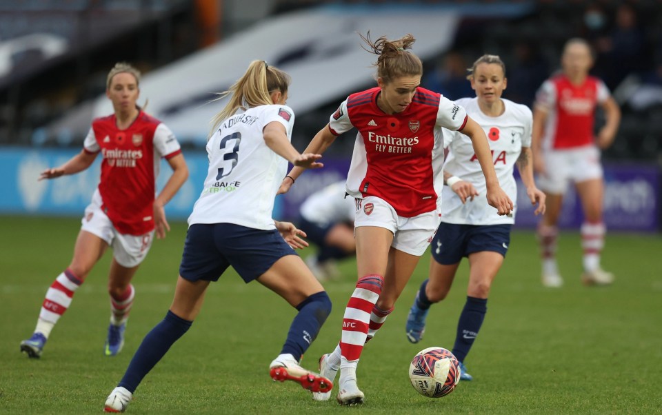 Arsenal are yet to lose a game to Tottenham in the Women's Super League