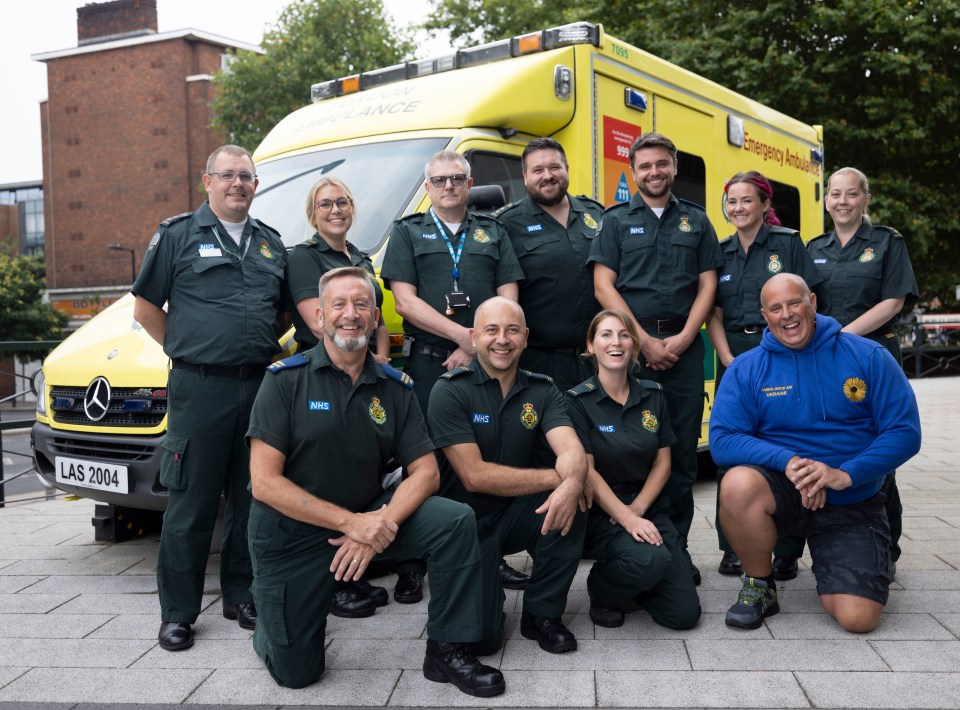 Volunteers from London ambulance service who mobilised to help people in Ukraine