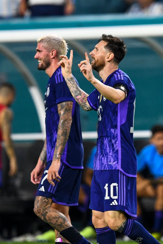 Argentina's purple away jersey certainly stands out