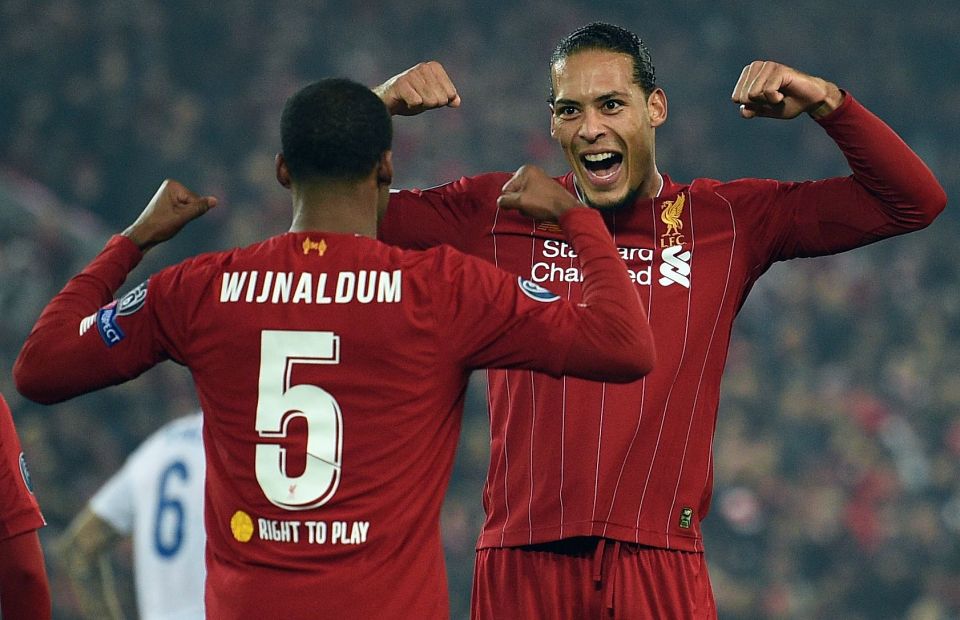 Gini gave Van Dijk the nickname 'Aquaman' for always drinking water