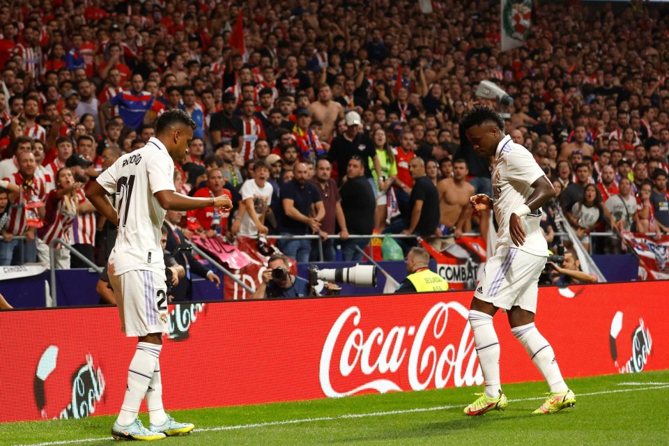 Rodrygo and Vinicius Jr defiantly danced with each other after the first goal