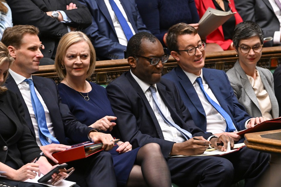 Liz Truss and Kwasi Kwarteng during today's mini budget statement