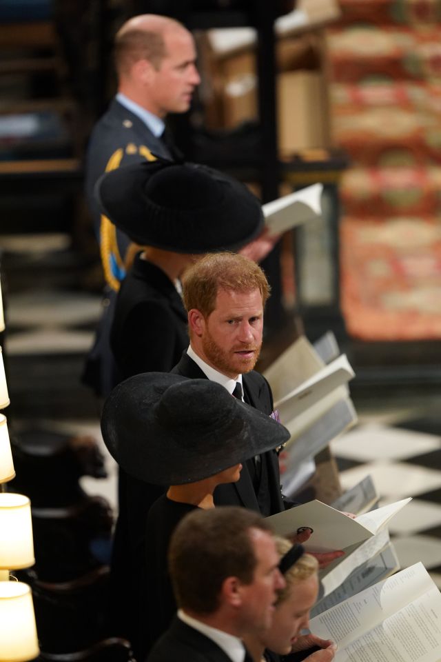 The Prince of Wales and the Duke of Sussex at the committal service