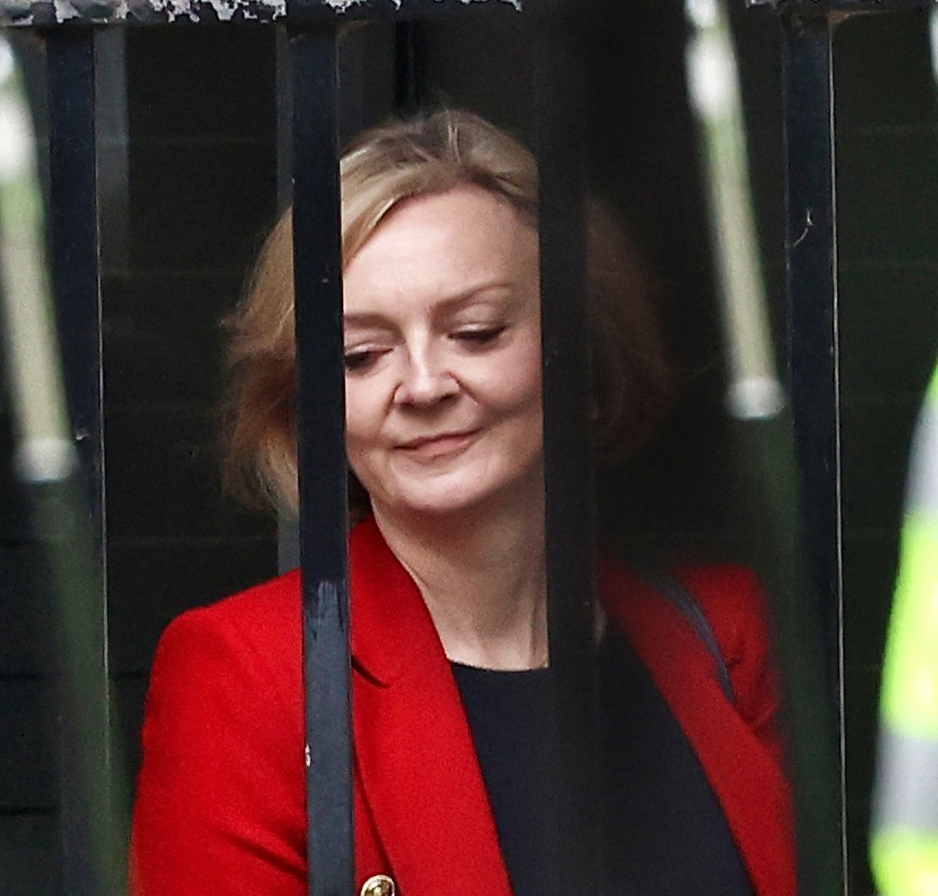 Liz Truss (pictured today) is refusing to U-turn on her £45billion tax cutting bonanza