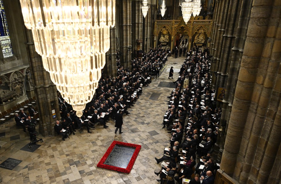 Mourners gathered inside Westminster Abbey for the Queen's state funeral