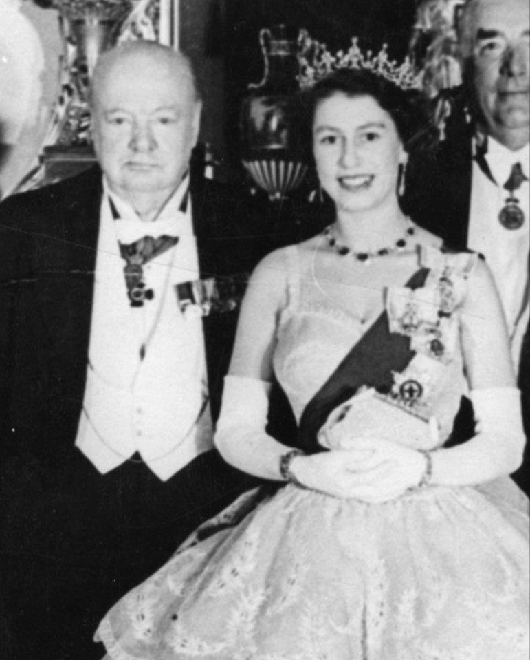 Winston Churchill and Queen Elizabeth, her first PM