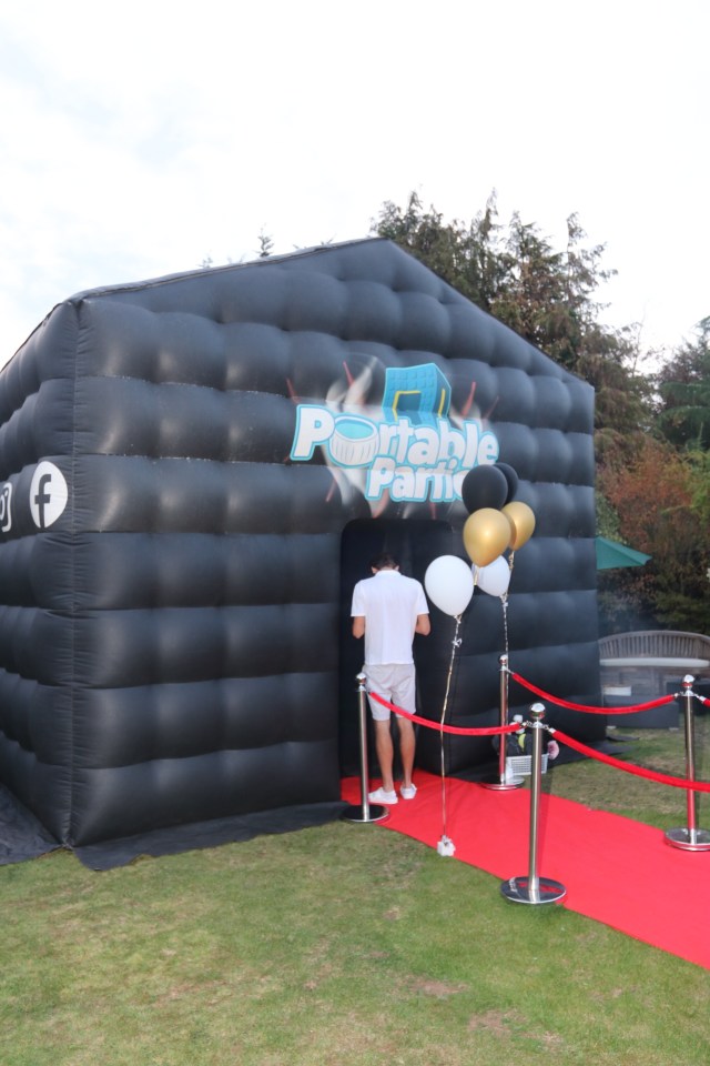 An outdoor nightclub was set up for Jodie's party