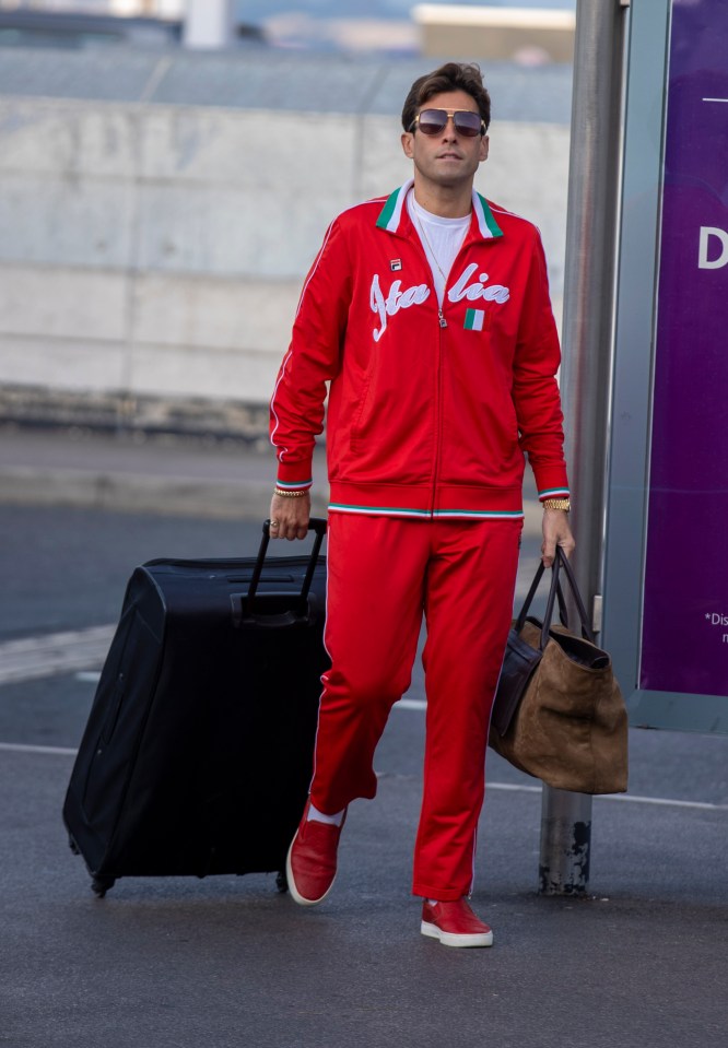 James Argent gave a nod to his new love interest by wearing a tracksuit with a nod to Italy on