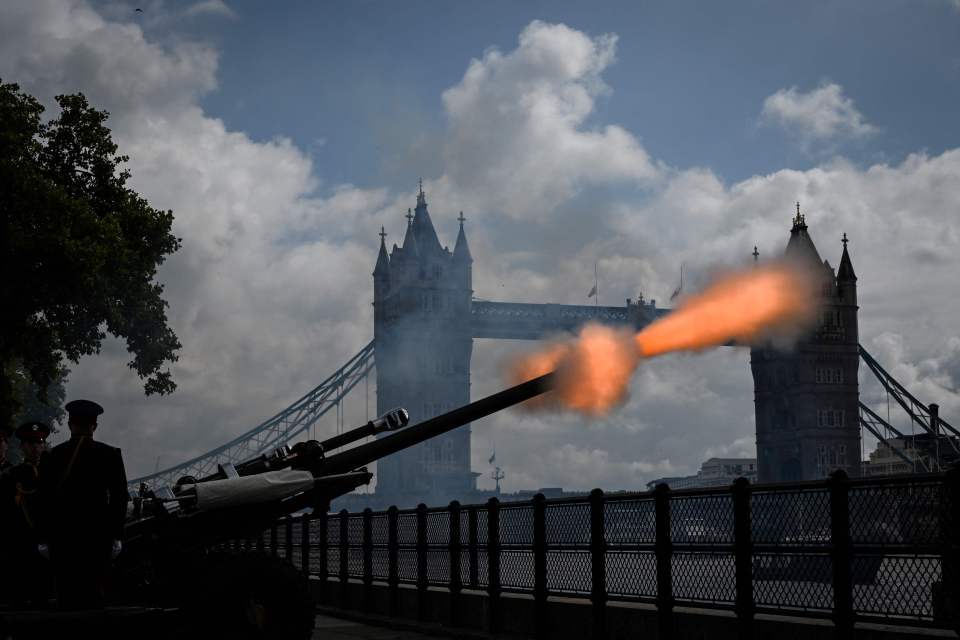 A gun salute was also fired from Tower Hill