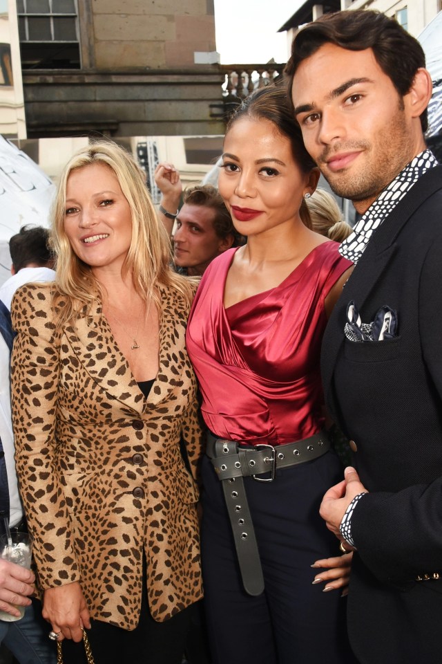 Emma with pals Kate Moss and Mark-Francis Vandelli