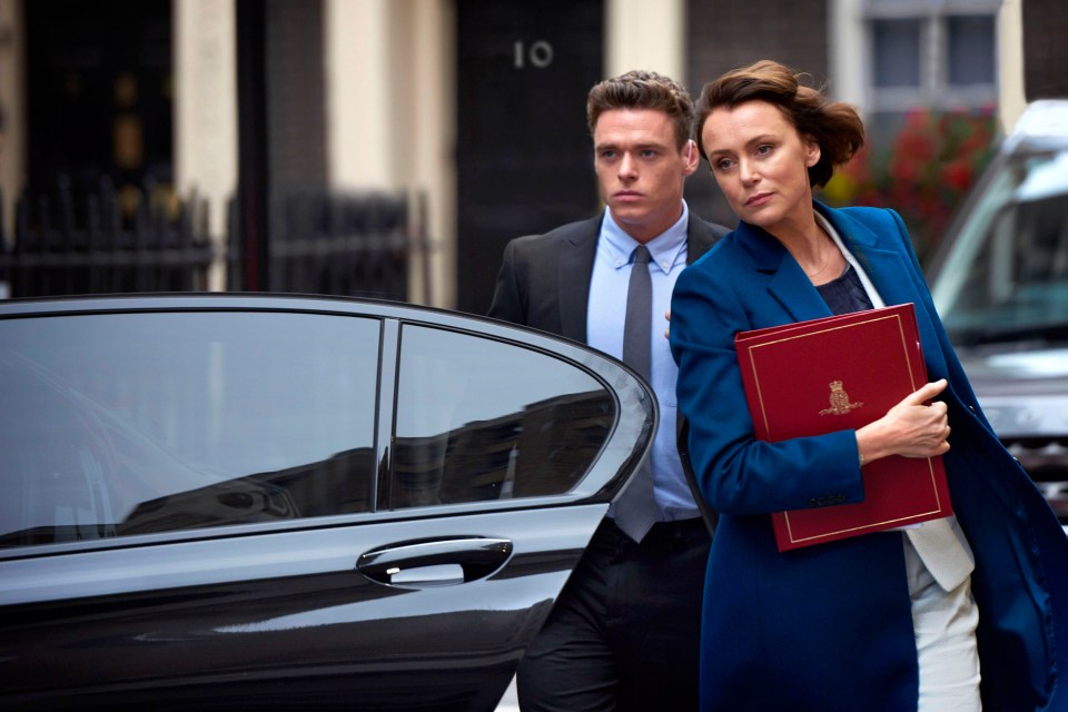 Richard Madden as David Budd and Keeley Hawes as Julia Montague in the BBC1 drama, Bodyguard