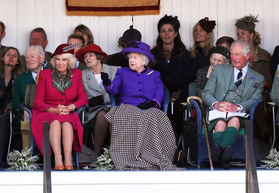 The Queen pictured enjoying the Games with the Prince of Wales and the Duchess of Cornwall back in 2019