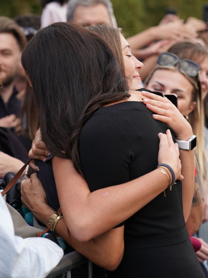 Meghan Markle was hugged by a mourner