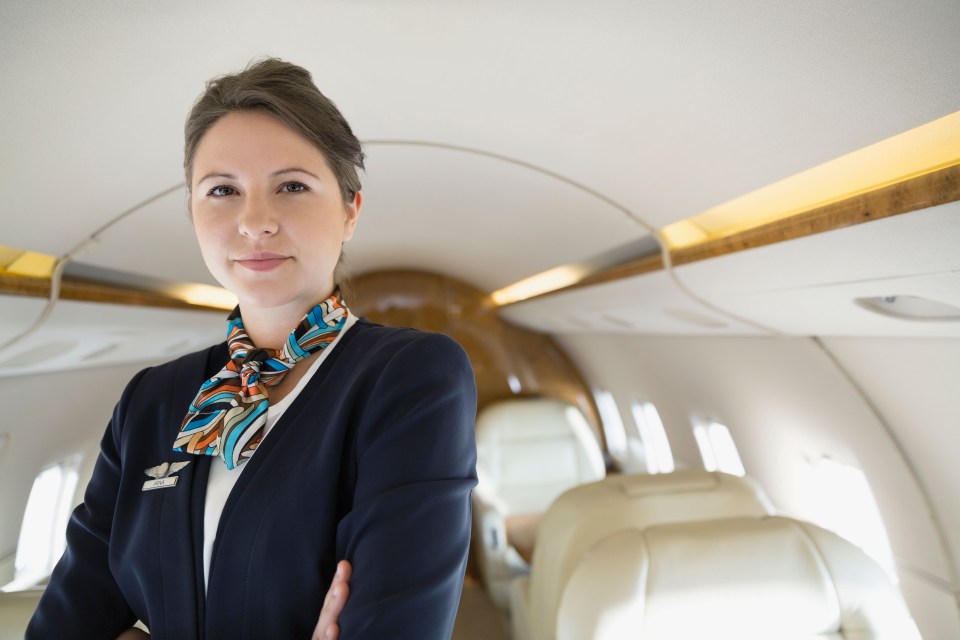 The man met the flight attendant in the aisle as he was making his way to the back of the plane (stock image)