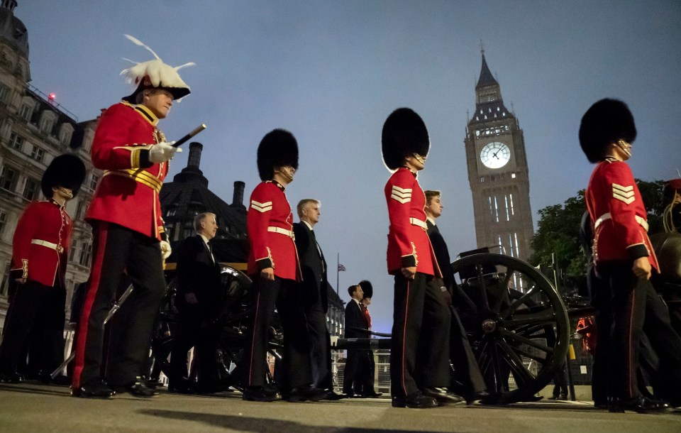 Big Ben could be seen in the background of the poignant efforts