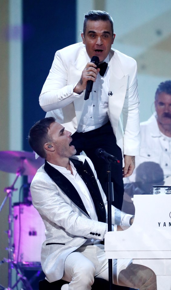 Gary and Robbie on The X Factor in 2018