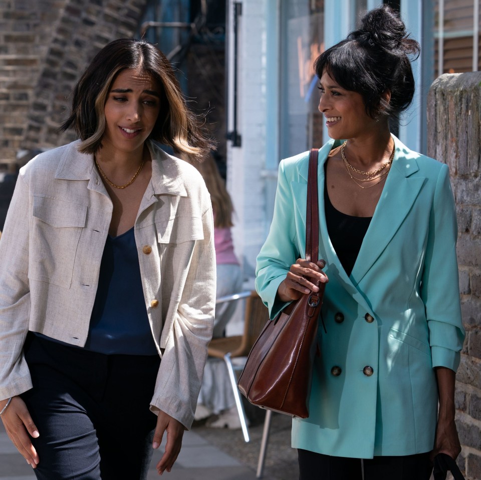 Her EastEnders character Nina, seen here with Ash, joined in August