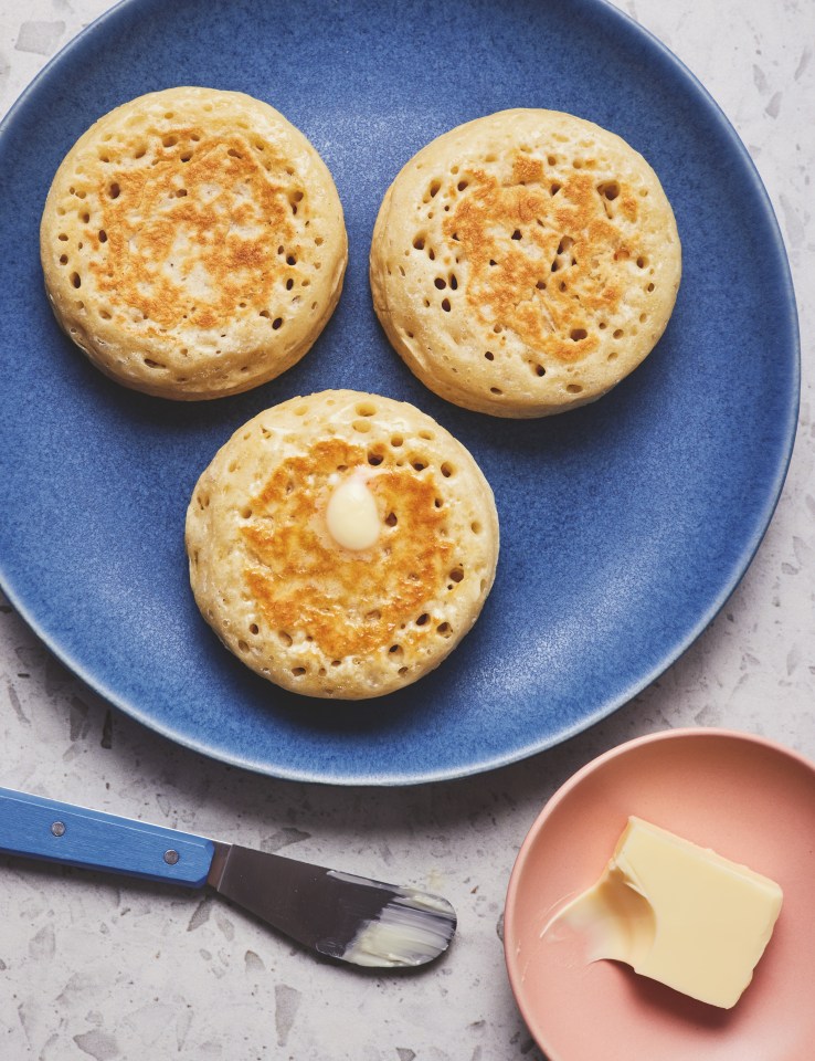 Replace crumpet rings with cookie cutters or egg poachers