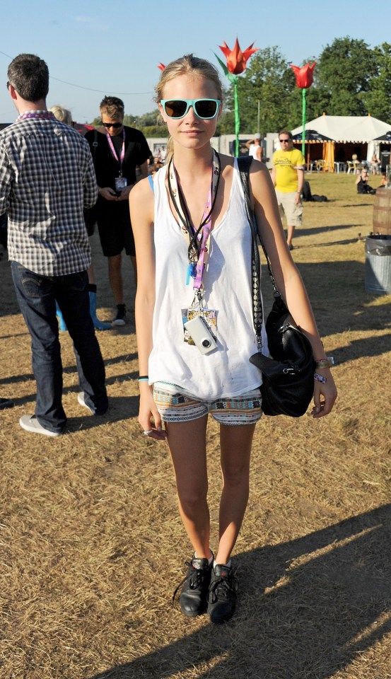 Even her festival outfits were very pared down - here she is at Glastonbury in June 2011