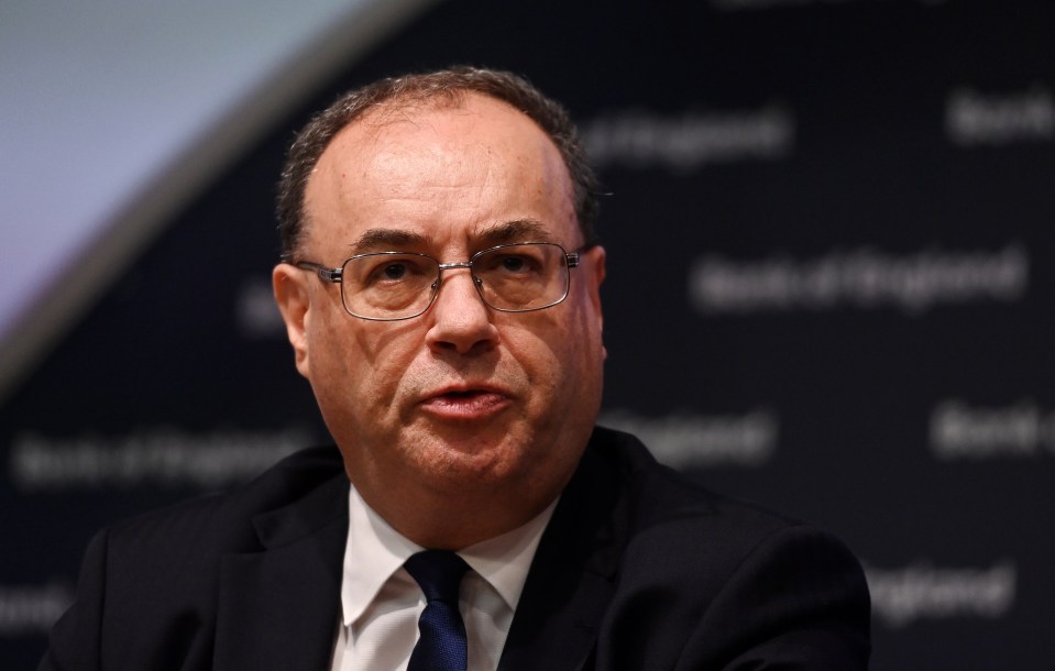 The Bank of England Governor Andrew Bailey speaks to the media