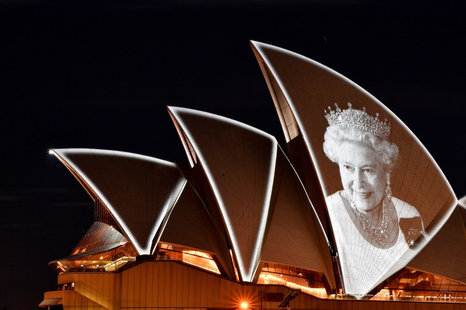 The Sydney Opera House was illuminated with a portrait of the Queen following her death on Thursday