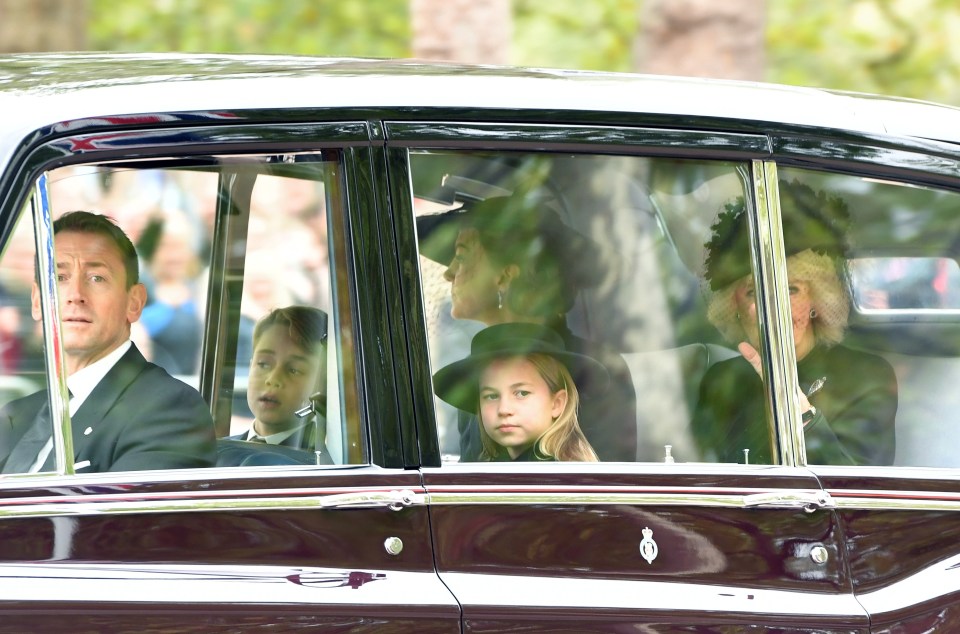 The royals arriving at the Abbey