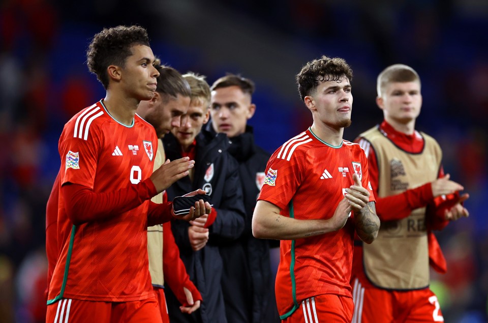 The dejected Dragons applaud the fans after their latest Nations League defeat