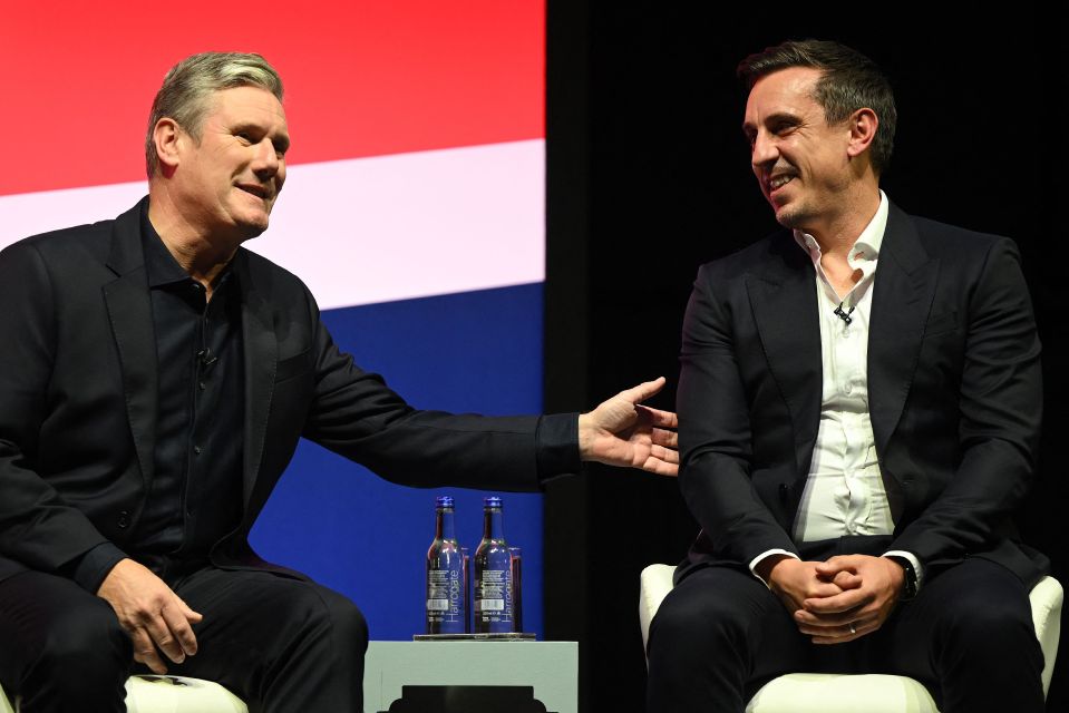 Sir Keir Starmer and Gary Neville spoke together at Labour conference in Liverpool