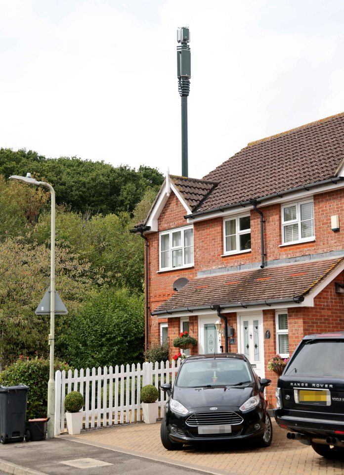 The mast  can be seen from miles away in Ashford, Kent