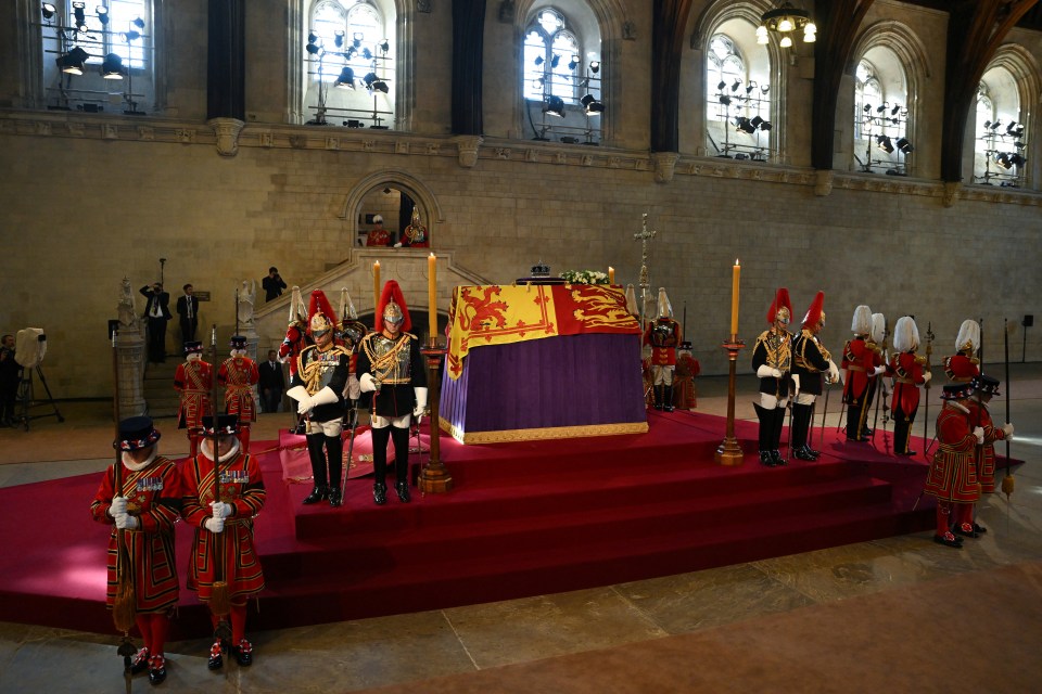 The Queen's coffin is currently lying in state at Westminster Hall