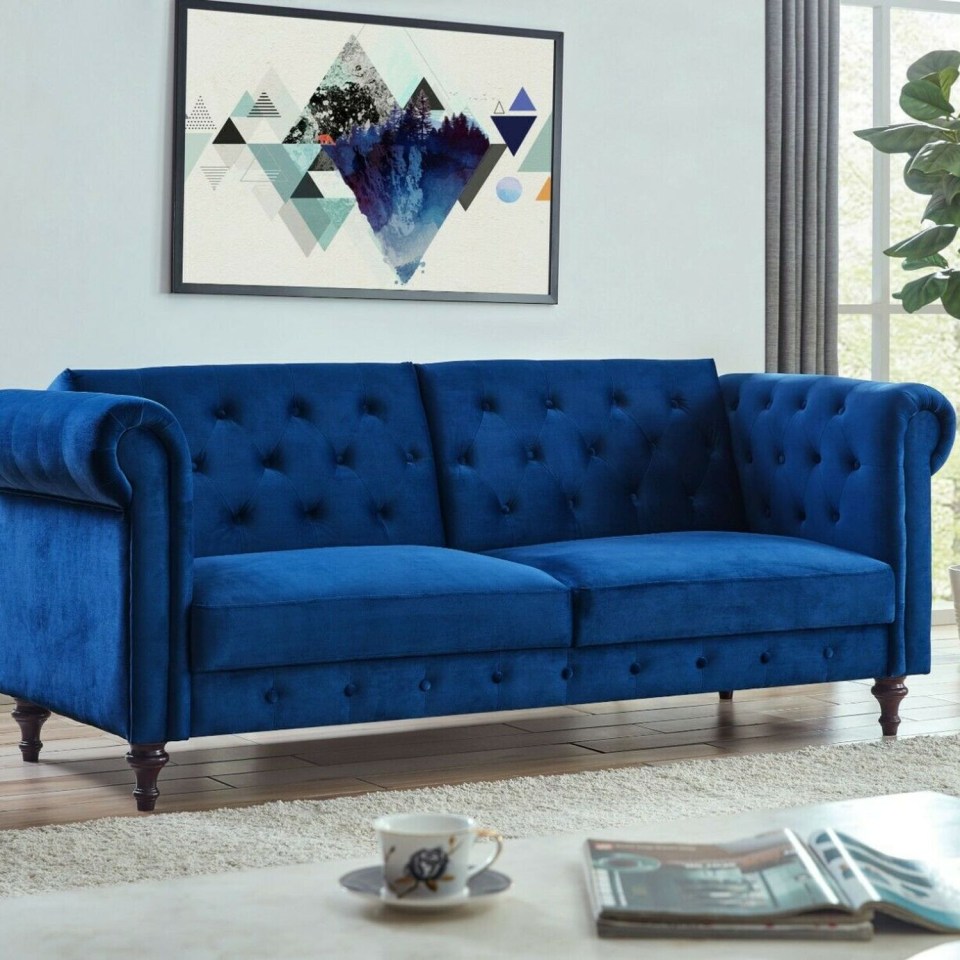 This velvet sofa bed from The Range is only £599