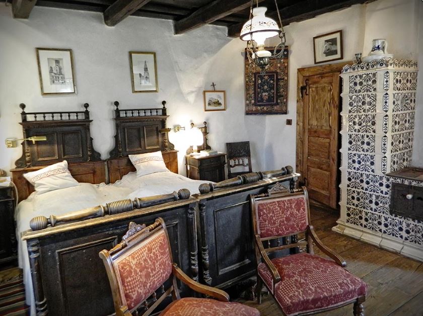 One of the bedrooms for holiday lets in Charles’s Romanian hideaway