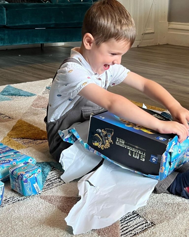 The third youngest lad in Britain's largest family loved opening his presents