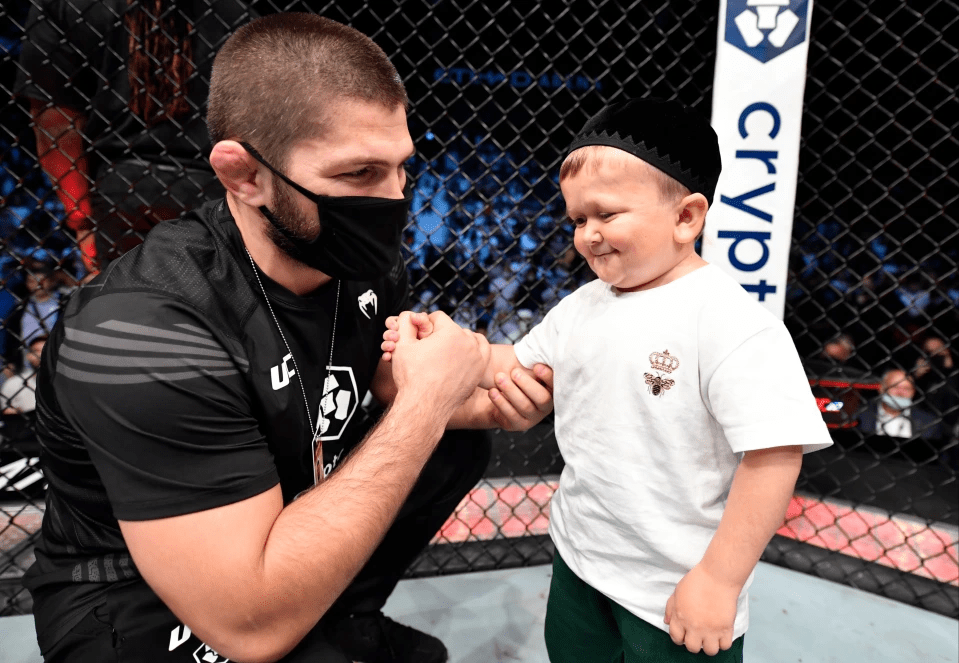 Hasbulla is friends with retired champ and McGregor's rival Khabib Nurmagomedov