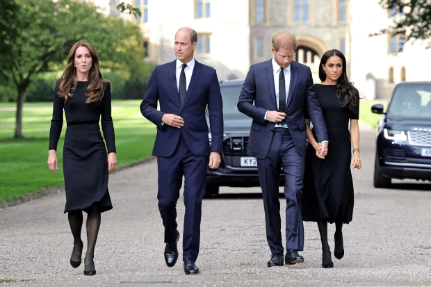 The couple previously viewed flowers at Windsor with Meghan and Harry